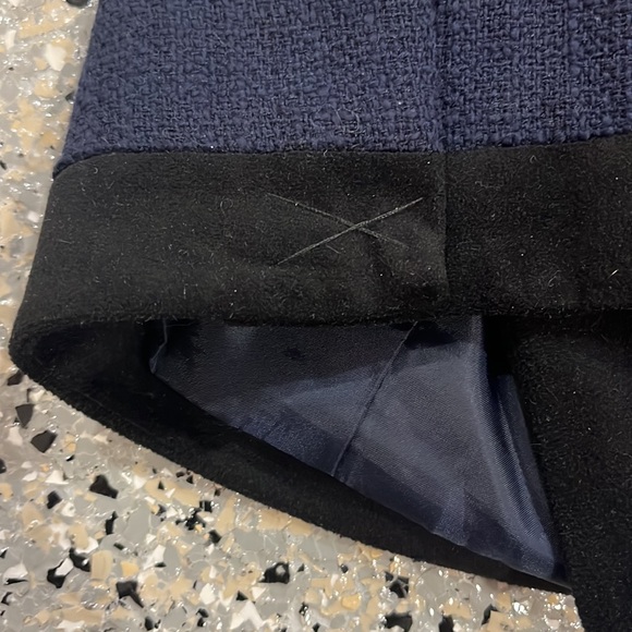 KARL LAGERFELD PARIS COAT TWEED & VELVET TRIM - Picture 3 of 6